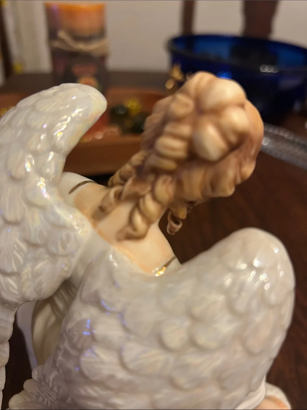 Vintage O’Well Euc Granduer Noel Angel with Cherub and dove porcelain